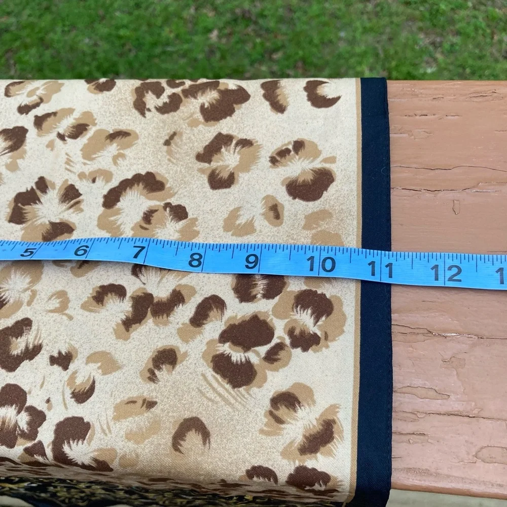 Gold, black and brown scarf